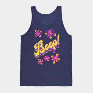 Boop! with psychedelic flowers retro color scheme Tank Top